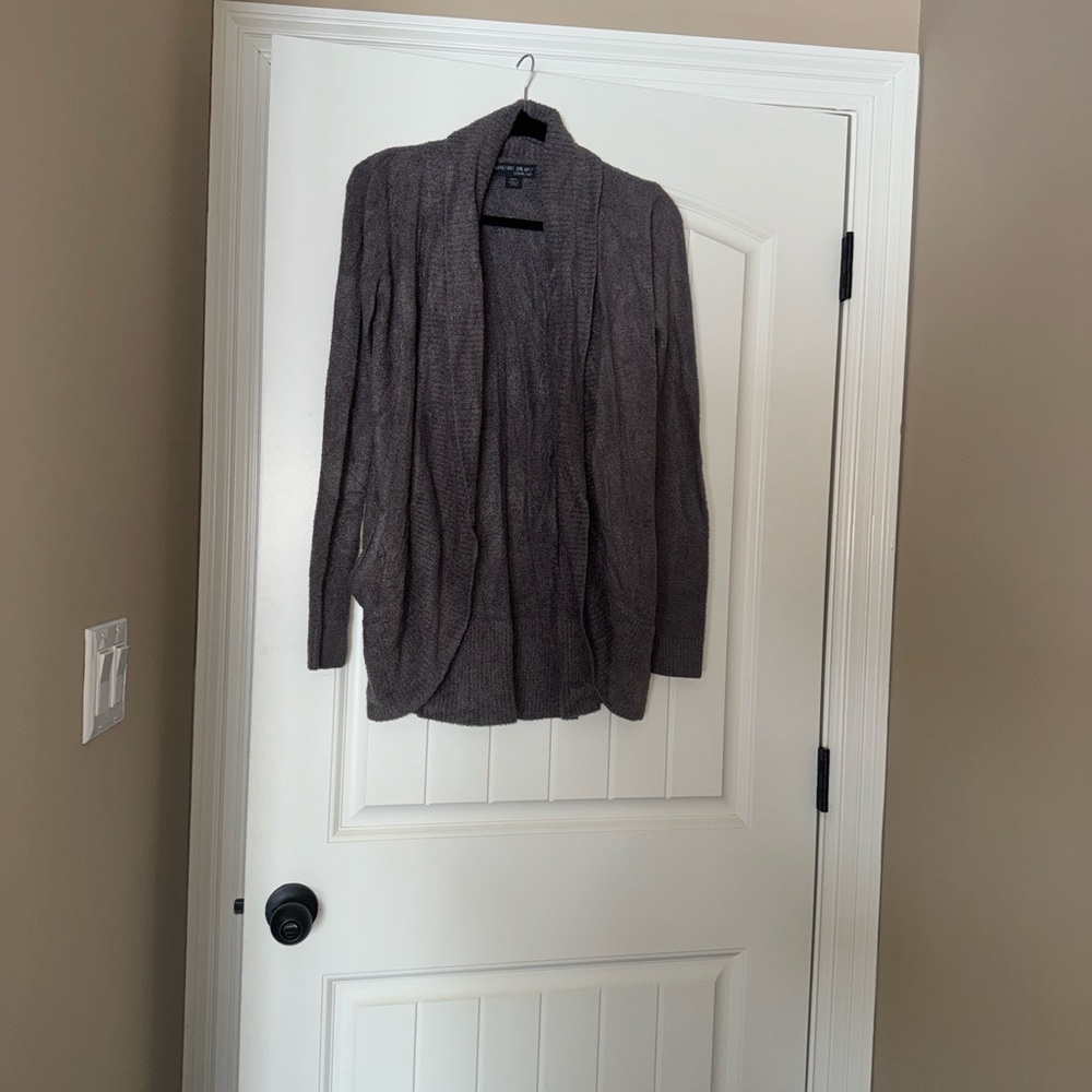 Barefoot Dreams CozyChic Lite Circle Cardi - Gray - Picture 4 of 6